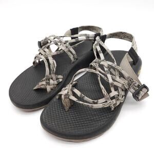 Chaco Gray and Black Sport Sandals with Adjustable Straps